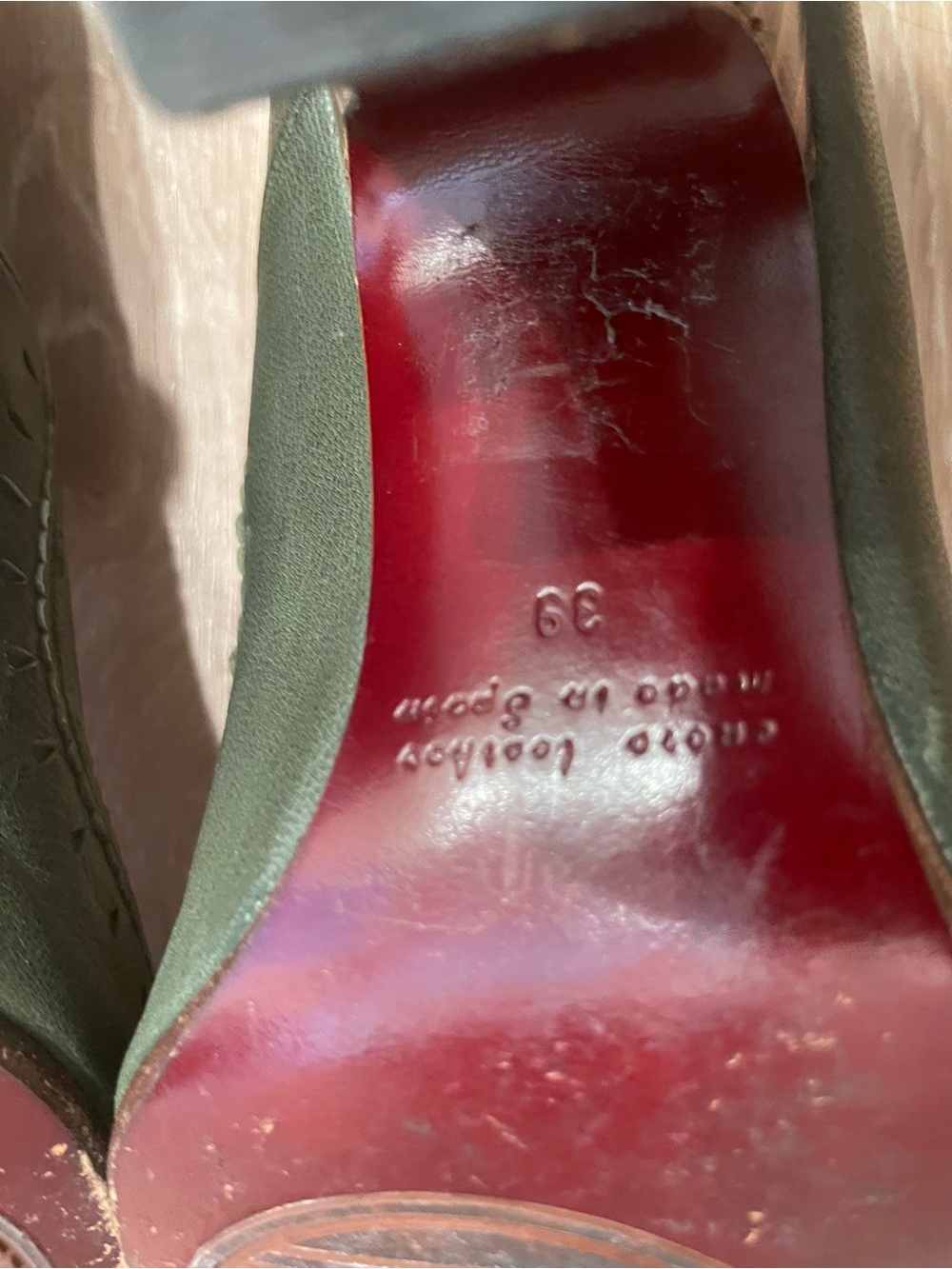 Chie Mihara Olive Leather Mary Jane Heels Size 39 / US 8.5 - Picture 4 of 7